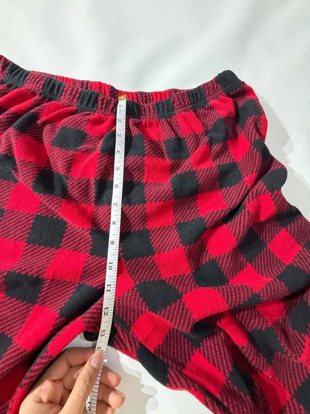 The Children's Place Boys Red Buffalo Plaid Fleece Pajama Pants Large 10/12